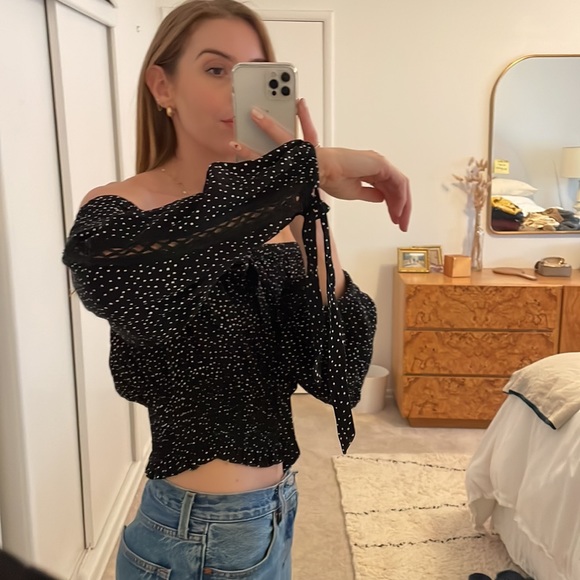 Blue Life Off the shoulder polka dot blouse - Picture 5 of 6